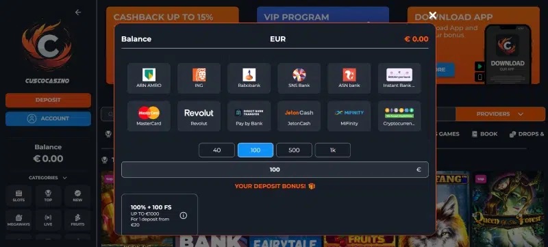 Cusco Casino Recensie Storten