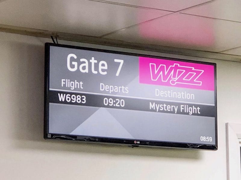Mystery Flight gate