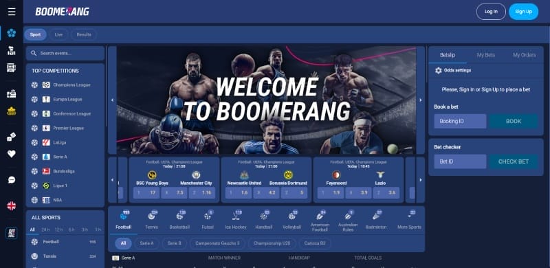 Boomerang.bet niuewe bookmaker startpagina