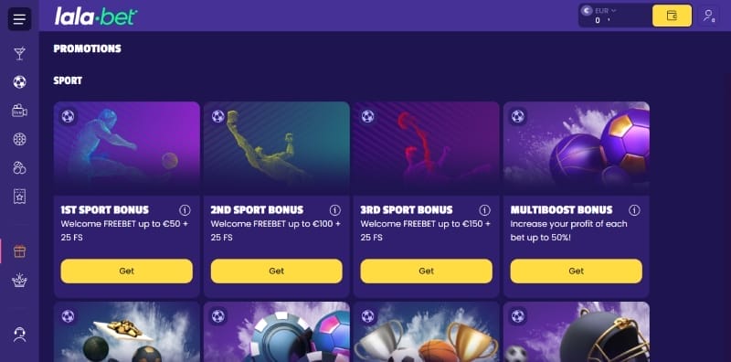 lalabet free bet bookmaker bonussen