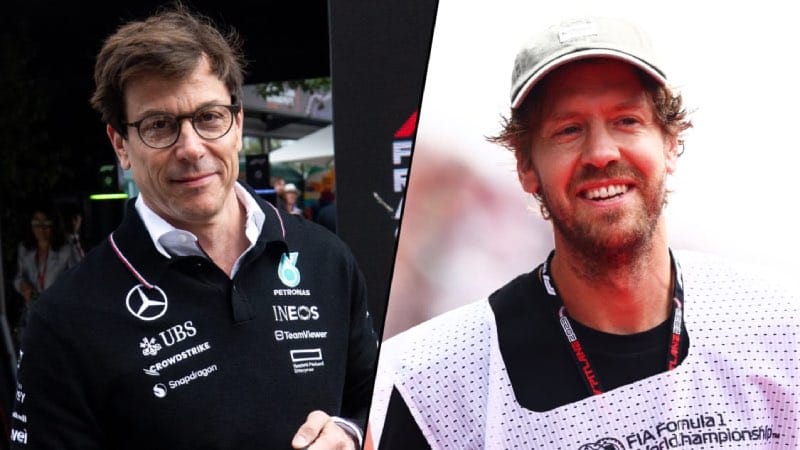 Sebastian Vettel en toto wolf hebben gesprek