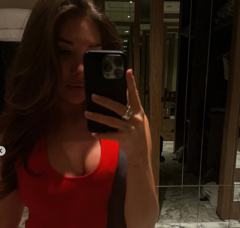 Michelle in rood 