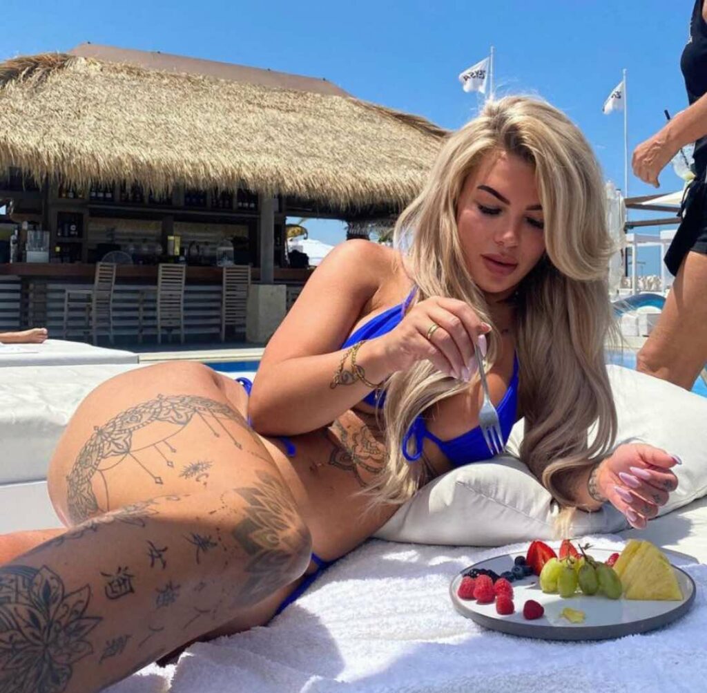 Blauwe bikini
