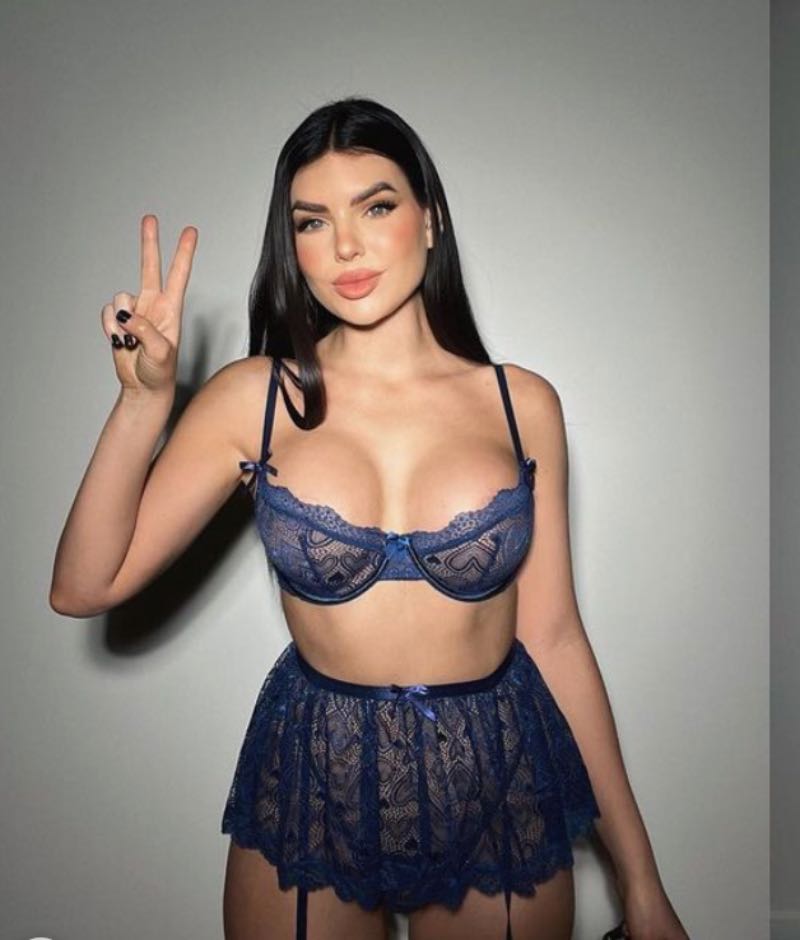 Blauwe lingerie set
