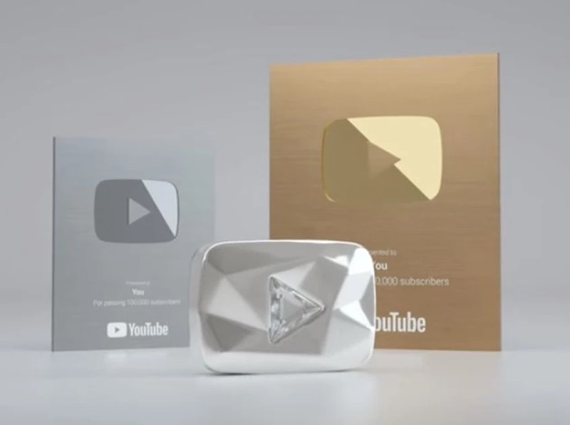 MrBeast YouTube play buttons 