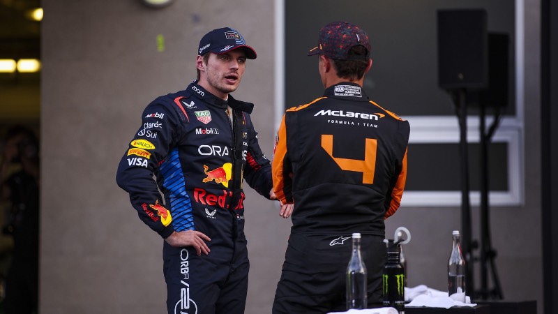 Max verstappen en Lando Norris 
