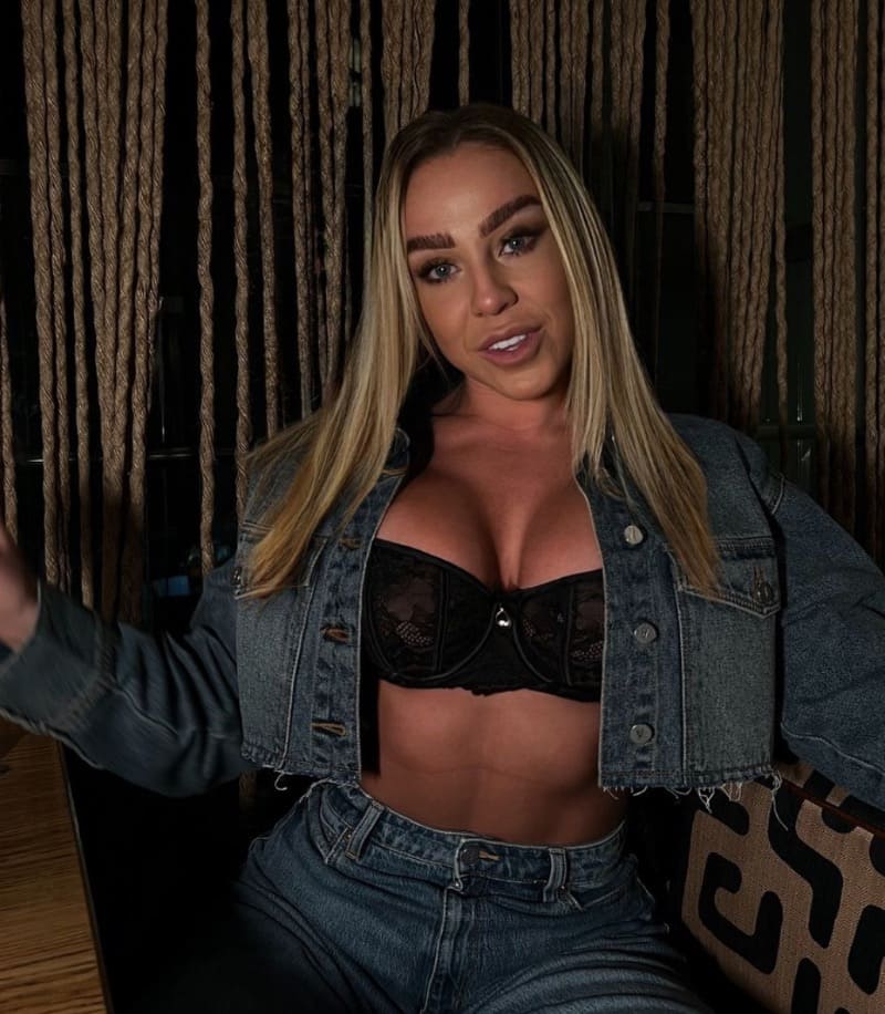 Emily in lingerie outfit