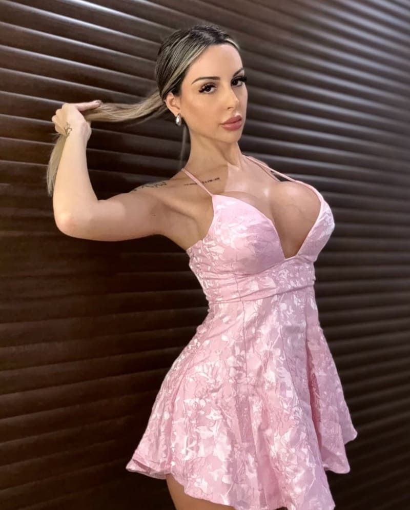 Sexy roze jurk