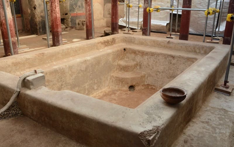 Zwembad in badhuis van Pompeii 