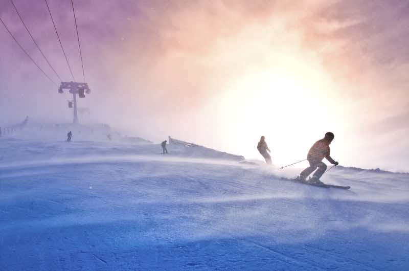 Skiër kan niet goed zien