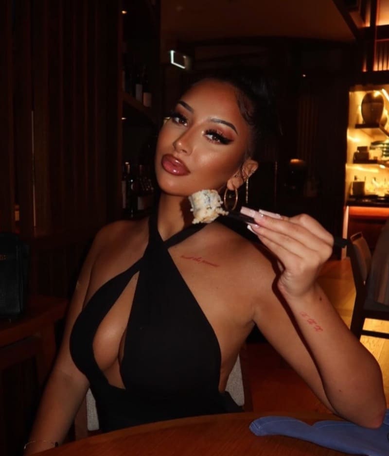 Valeria In sushi restaurant