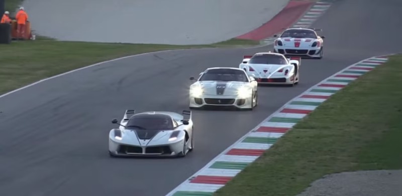 Ferrari XX competition cars parade