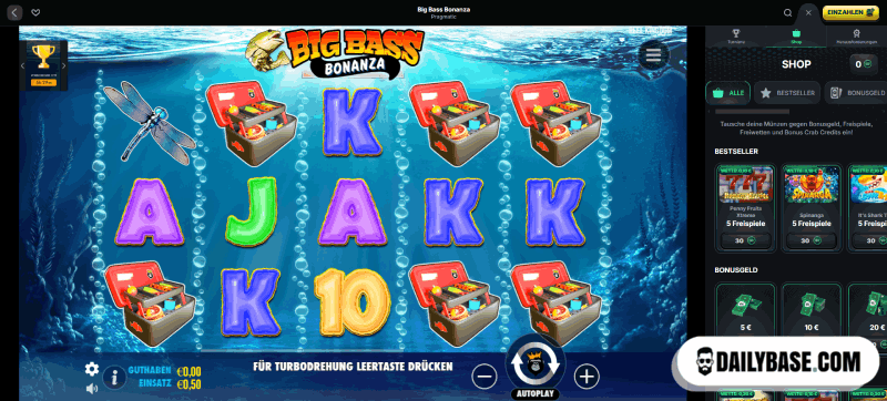 Big Bass Bonanza mit Freispielen im Casino
