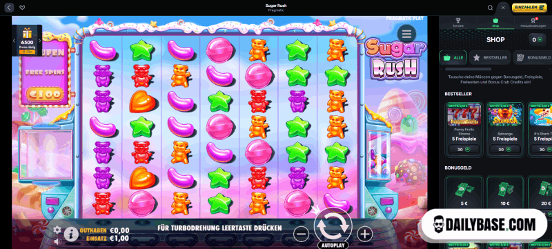 Sugar Rush Slot mit Casino Freispiele