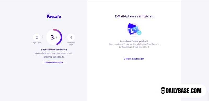 MyPaysafe Email Adresse bestätigen