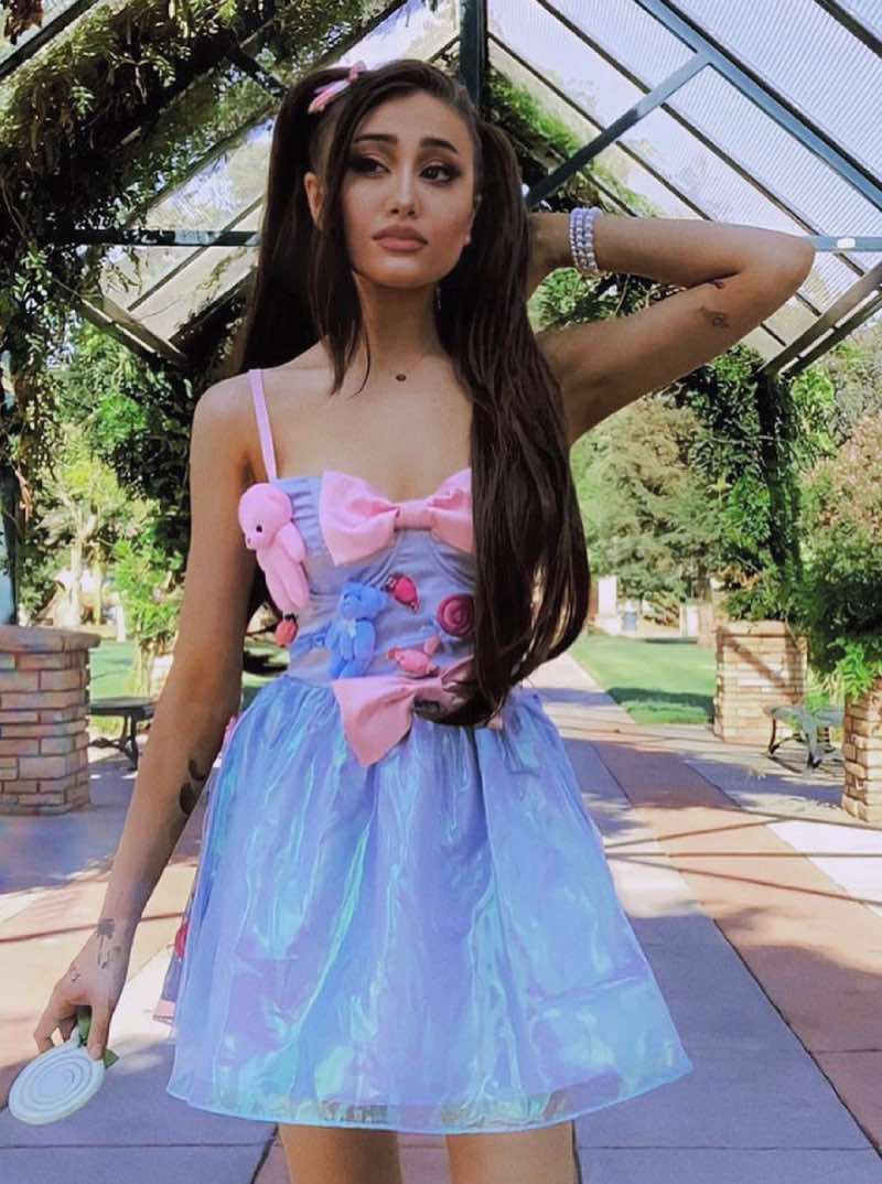 Blue dress outside