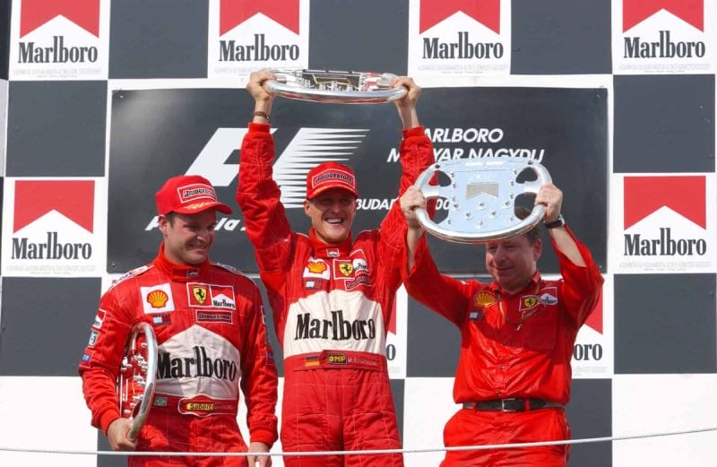 Michael Schumacher on podium