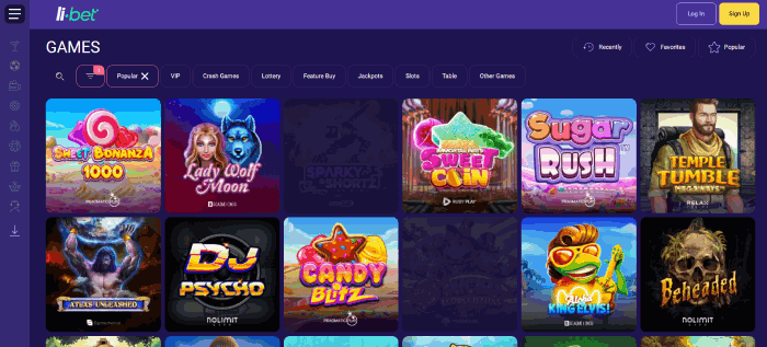 New games in LiBet non uk casino