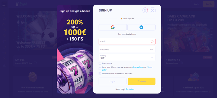 sign up at libet non UK casino