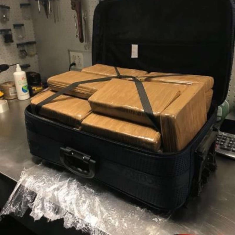 Cocaine in suitcase