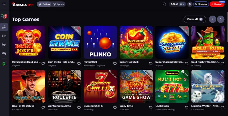 Katana Spin Games non gamspot bingo