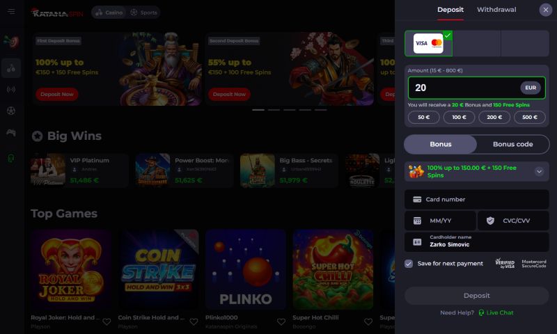 Katana Spin deposit non gamstop bingo