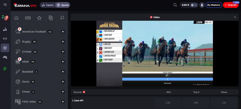 Non GamStop KatanaSpin select a horse race