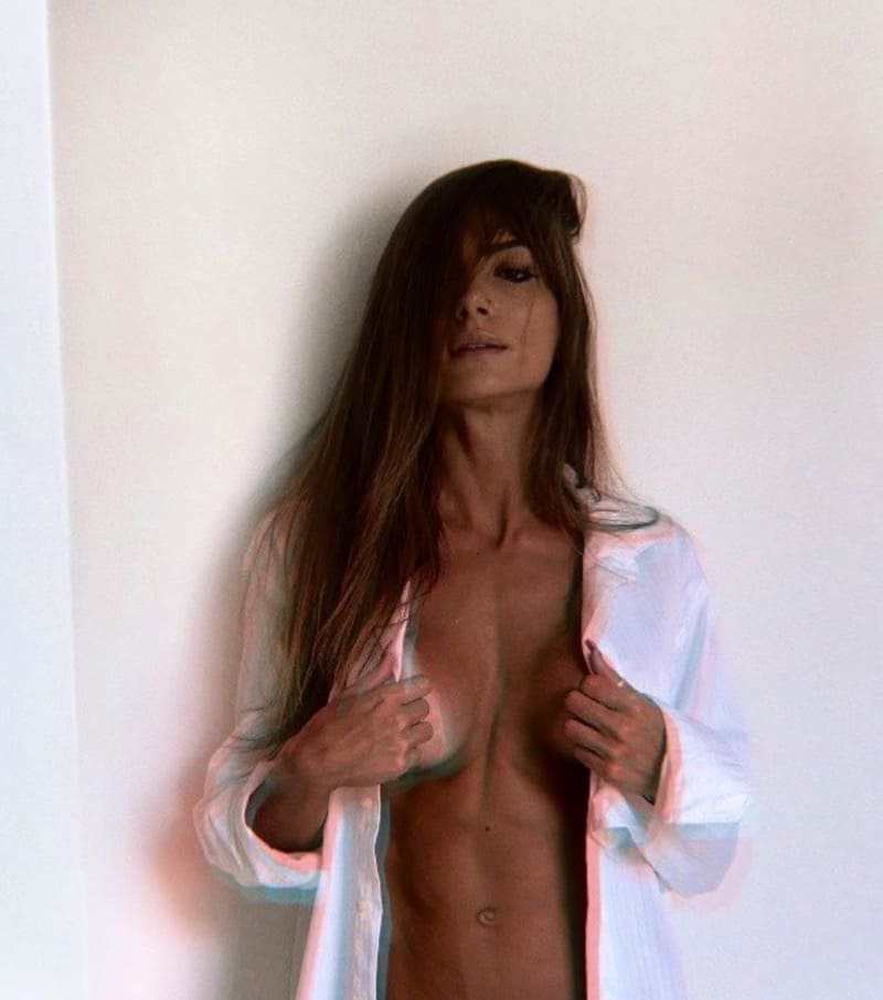 Sarah with a nice robe but nude underneath it