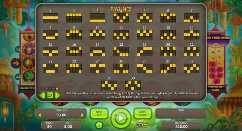 online slots casino paylines example