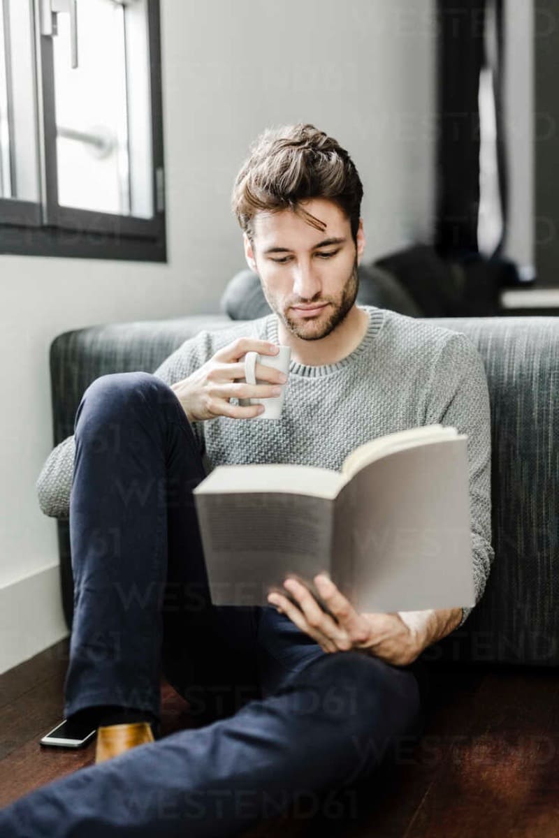 Man reading book 