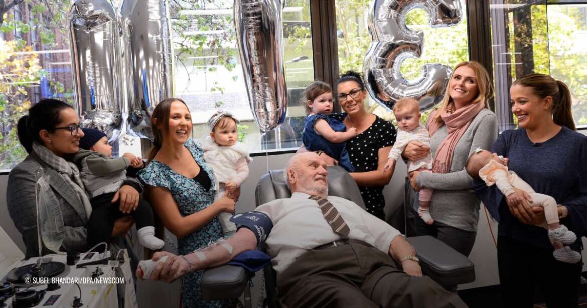 James Harrison Donating blood