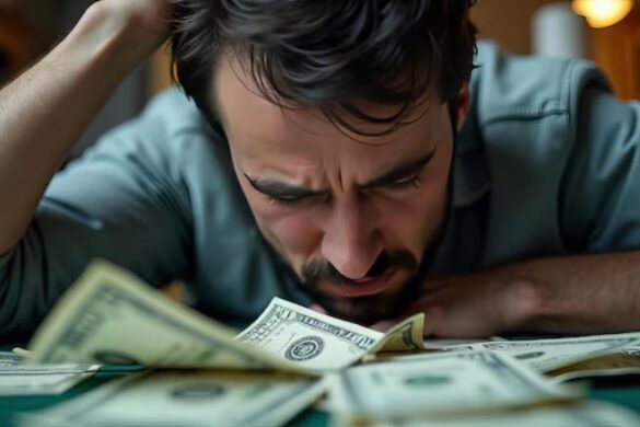 Man with money dysmorphia