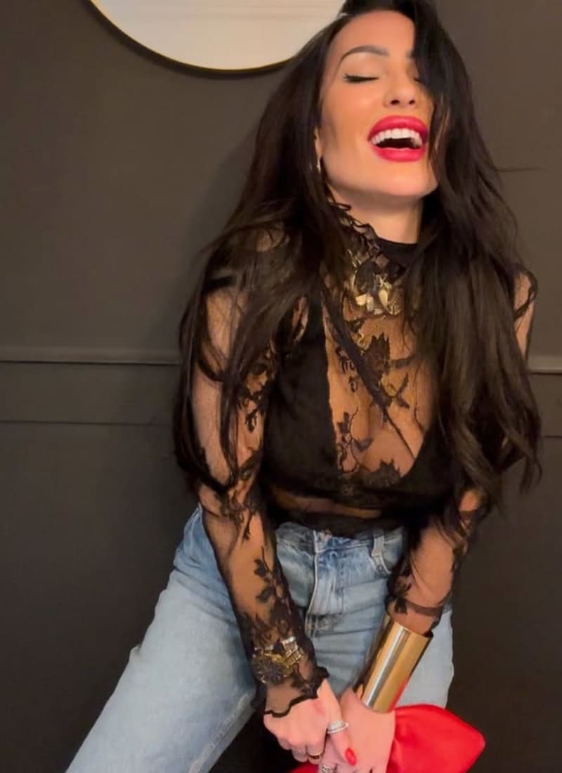 Babe in black top