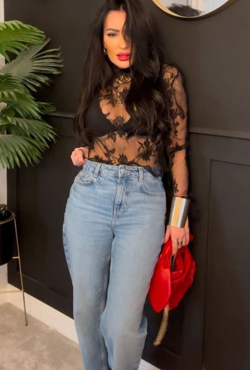 Hayley in sexy see through top