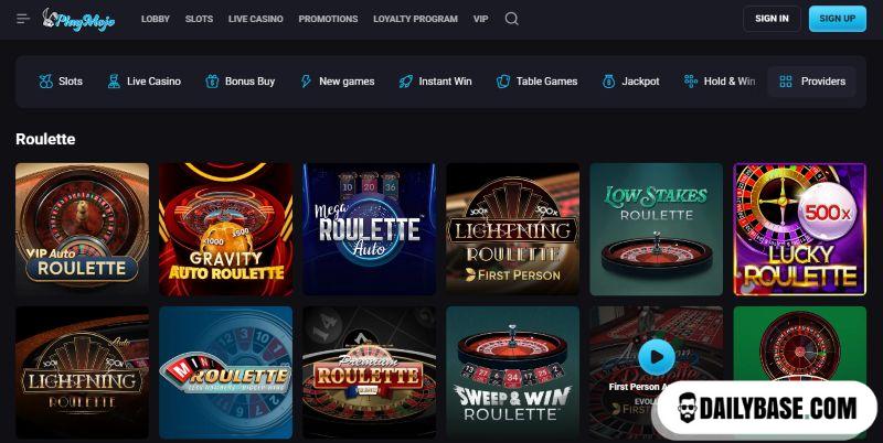Playmojo roulette casino games