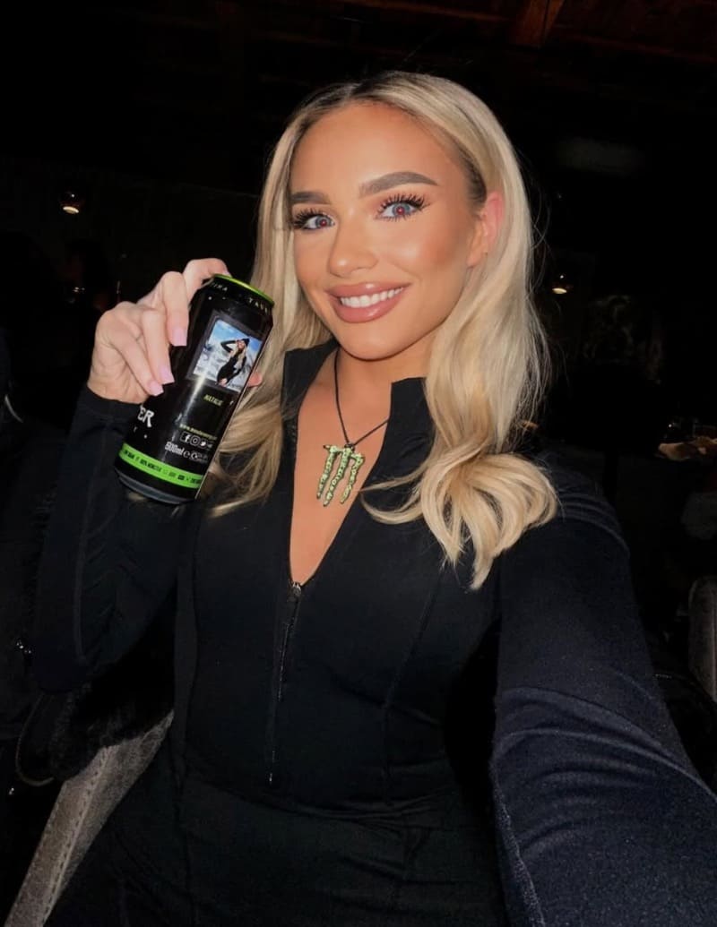 Blonde babe with monster