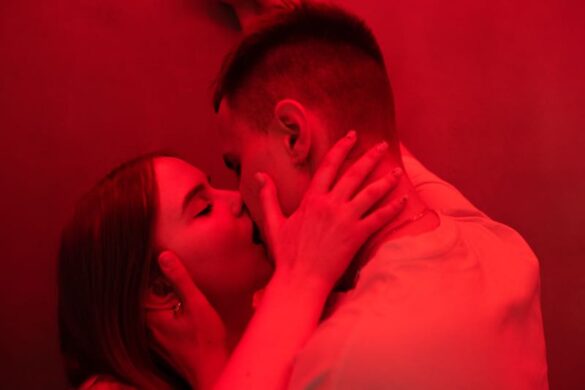 Couple kissing, having sex with your ex