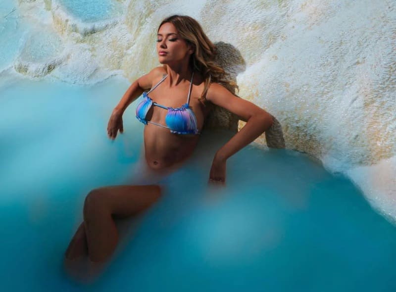 Samantha in water