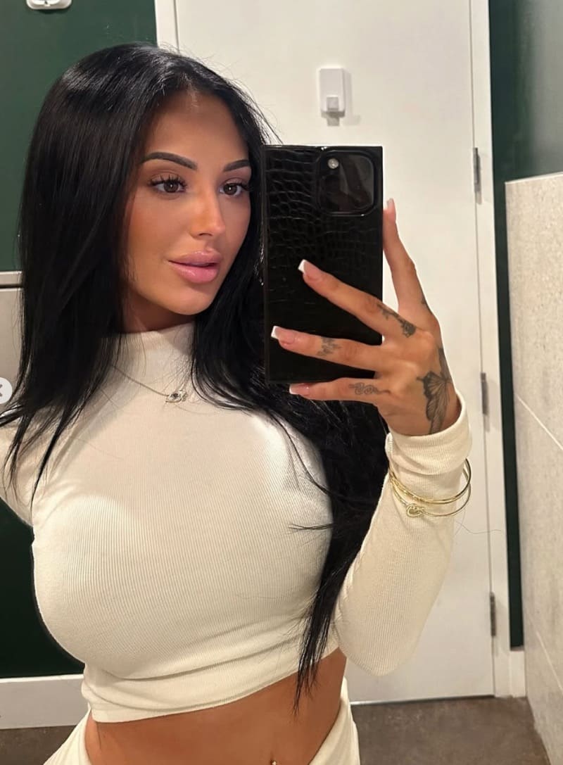Babe in white top