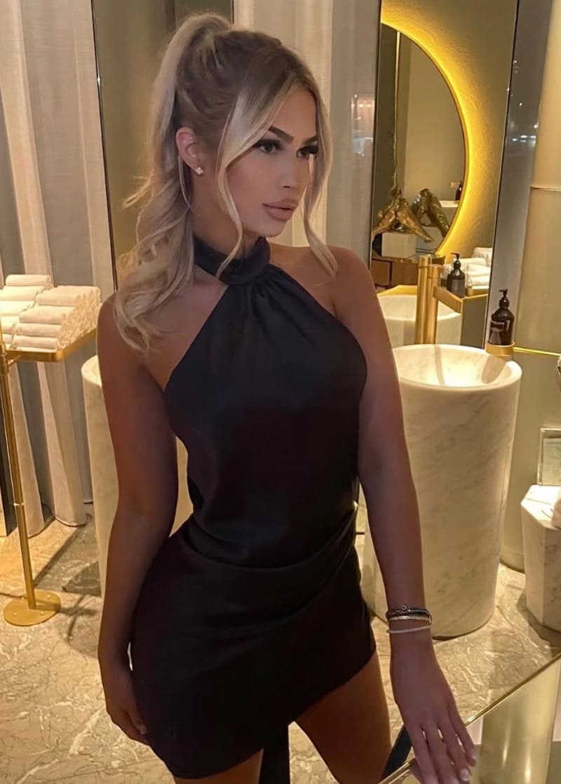 Tyla in tight dress