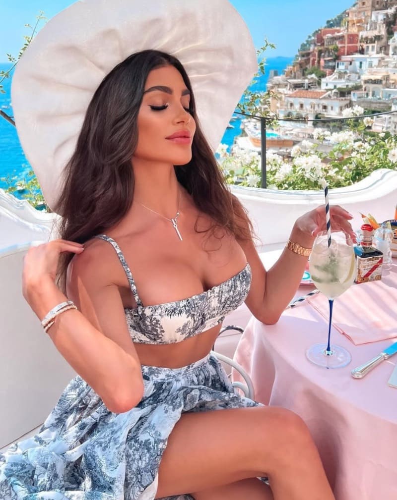 Karina in sexy dress