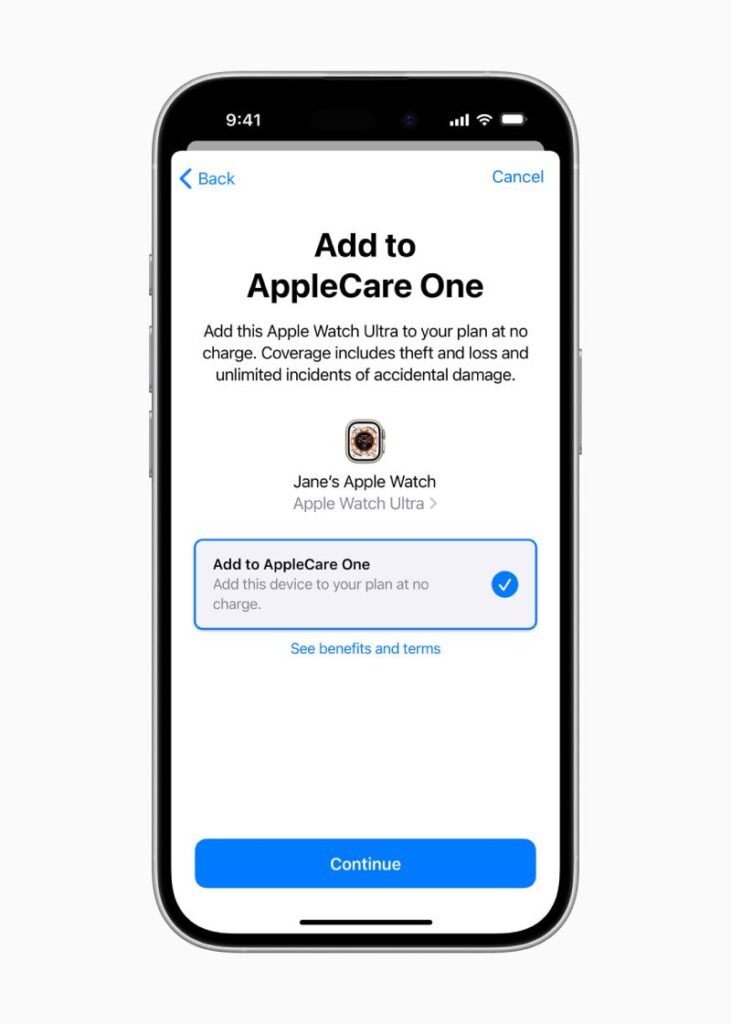 AppleCare One on iphone 