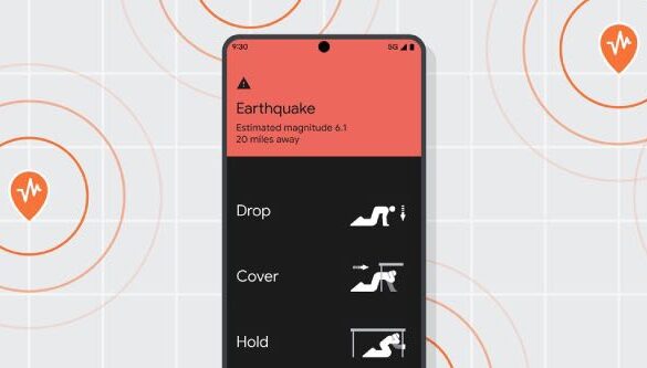 Google Earthquake notifications
