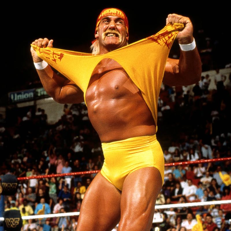 Hulk Hogan ripping shirt 