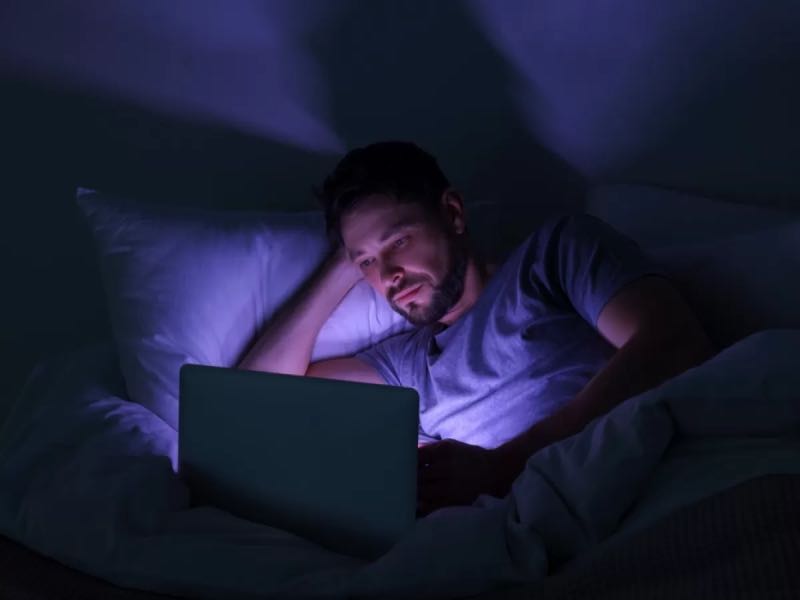 Man watching adult content after age verification