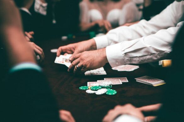 Professional Gamblers playing poker