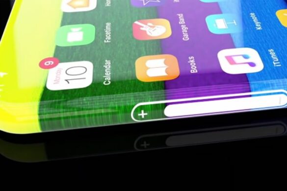 Apple iPhone with glass