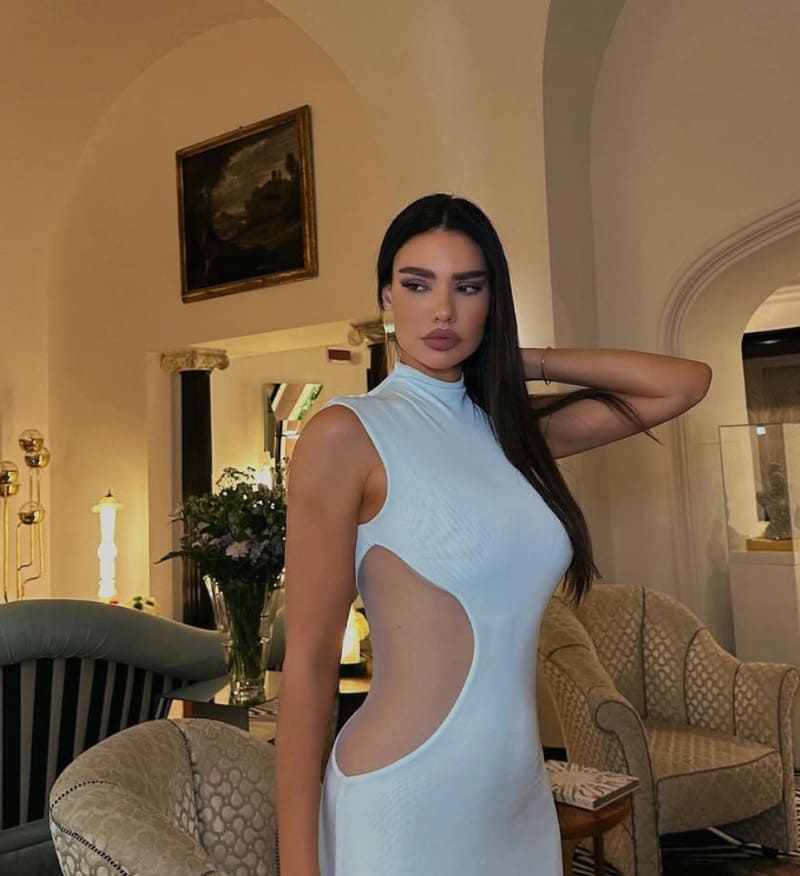 Sexy babe in white