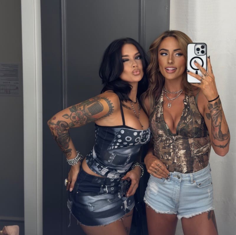 Sexy women taking selfie