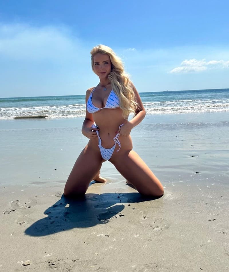 Hot model on beach